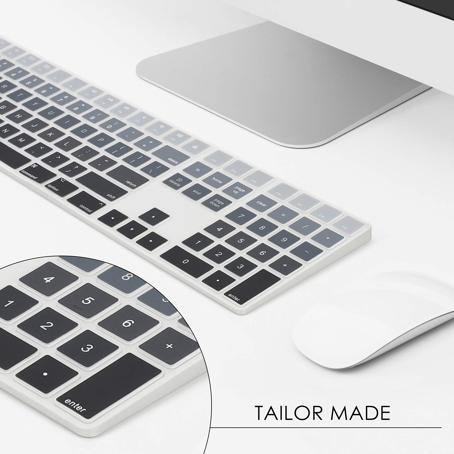 Amazon.co.jp: Allinside Ombre Gray Cover Apple iMac Magic Keyboard
