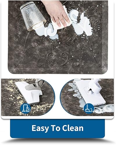 Miniatura 3 de Alfombras de cocina con diseño floral y anti-fatiga para casa de 12 pulgadas de grosor, antideslizantes, alfombras de cocina y esteras de espuma en