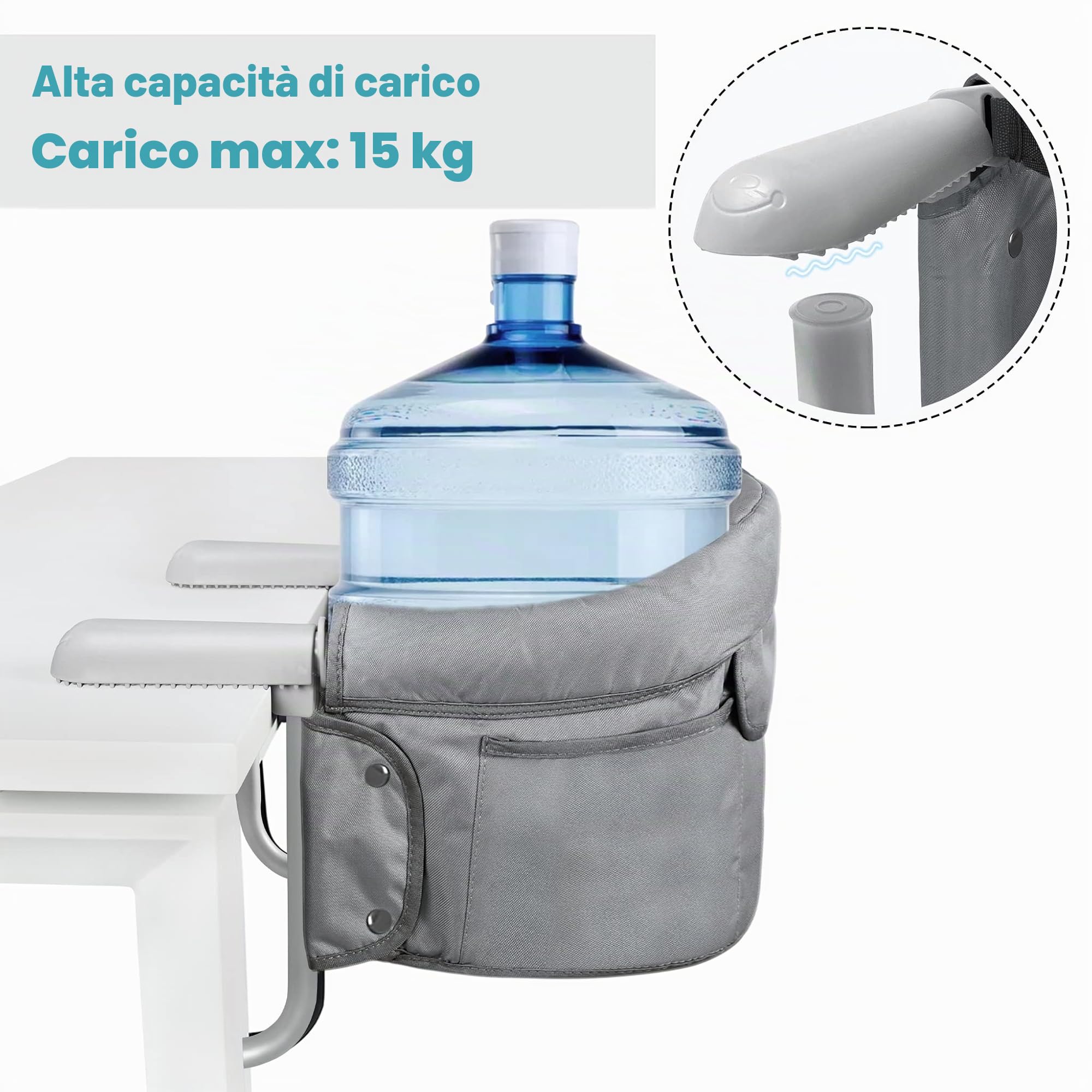 UISEBRT Seggiolino da Tavolo Pieghevole, Seggiolone per Bambini con Altezza Regolabile, Seggiolino con Morsetto Antiscivolo e Cintura di Sicurezza, Seggiolone Portatile per Bambini per Viaggi e Casa