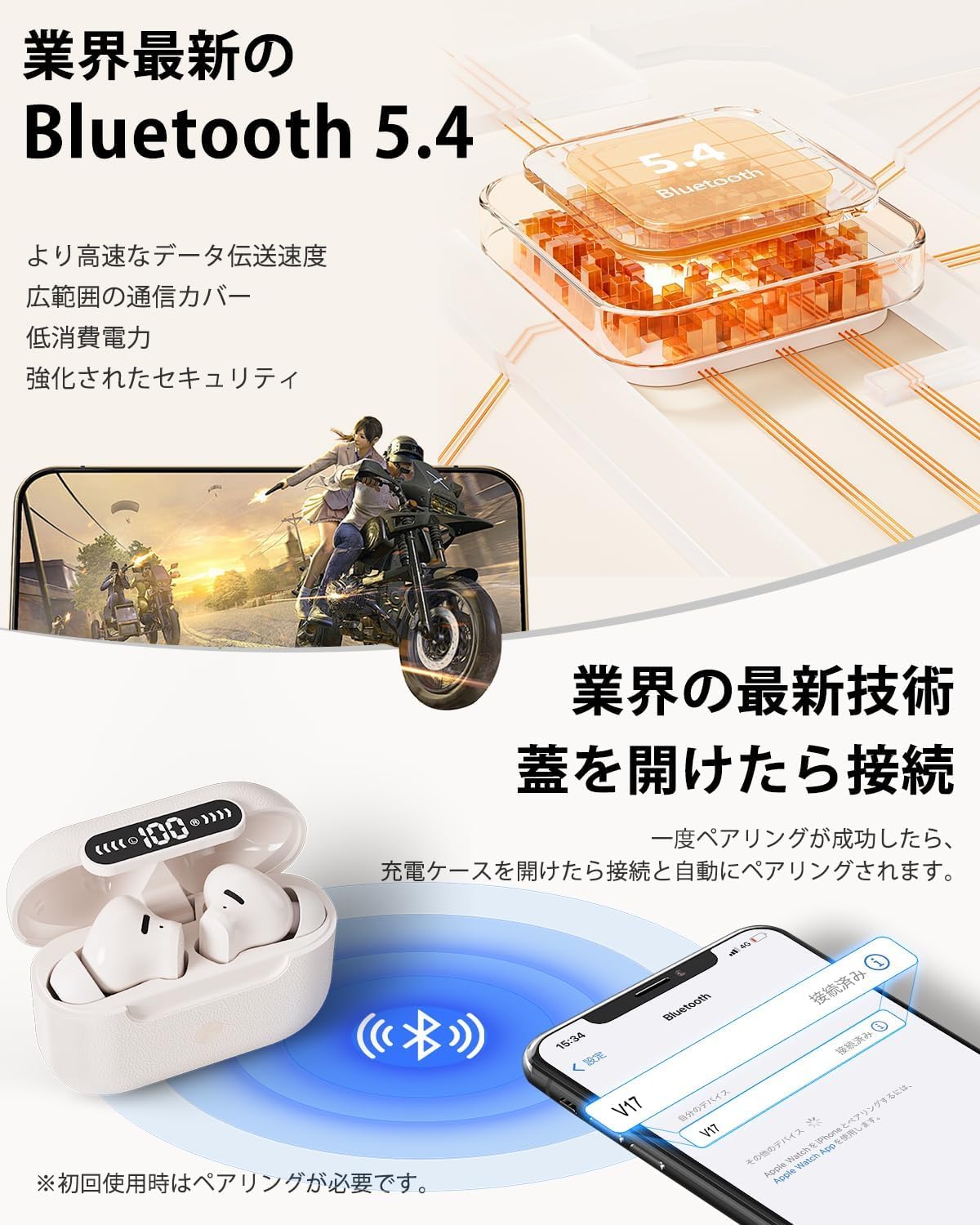Amazon.co.jp: 【2026新登場】EQZ ワイヤレスイヤホン bluetooth 5.4