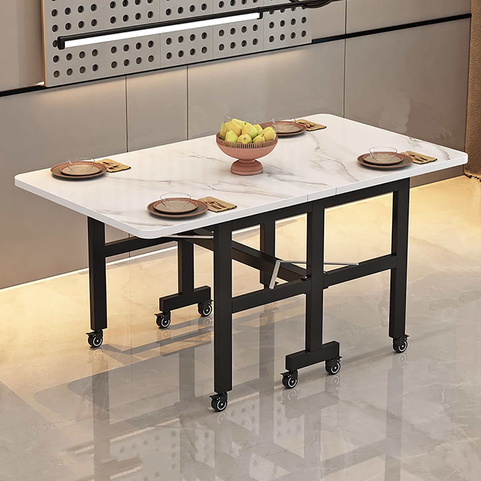 Mesa de cocina extensible ideal para desayunos familiares y cafés