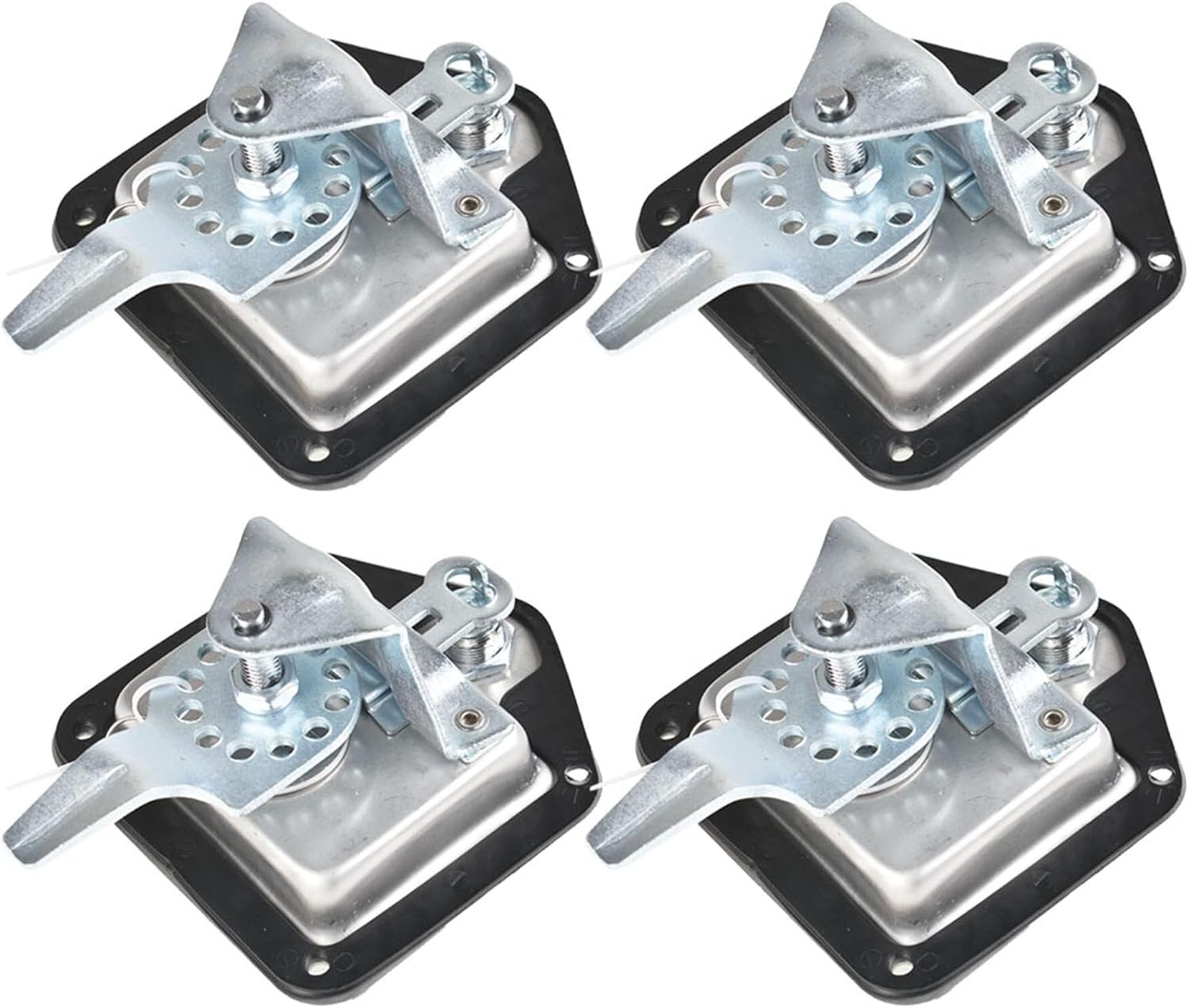 4Pcs Trailer Door La-tch Folding T-Handle Lock Stainless Steel Keys for Camper RV Truck Toolbox