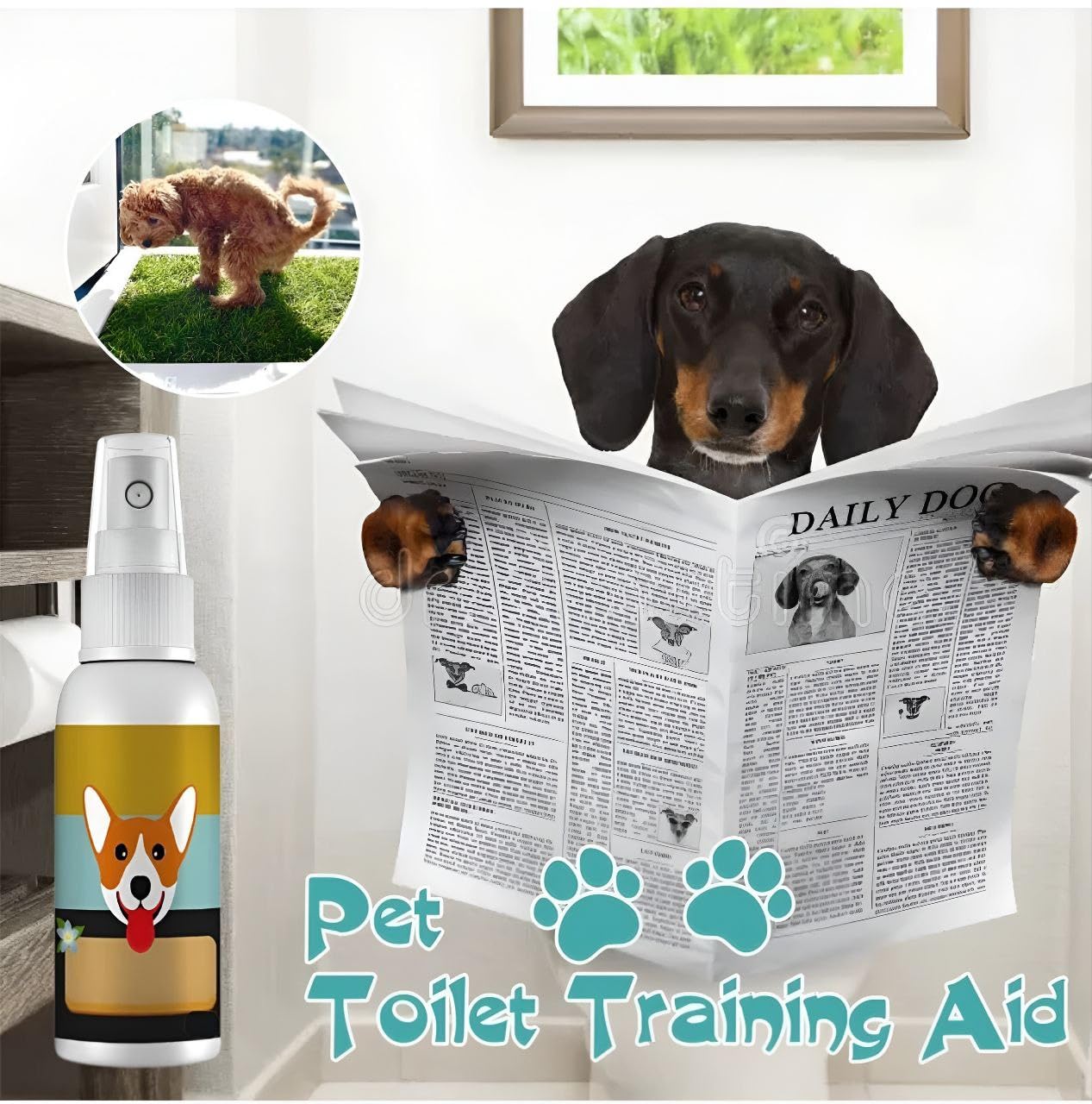 Puppy Dog Potty Training Spray 100ml | Eliminates Marking | Trains Pets Where to Urinate and Poop | Puppy & Cat Toilet Training Spray for Indoor & Outdoor Use (Pack of 4) 2