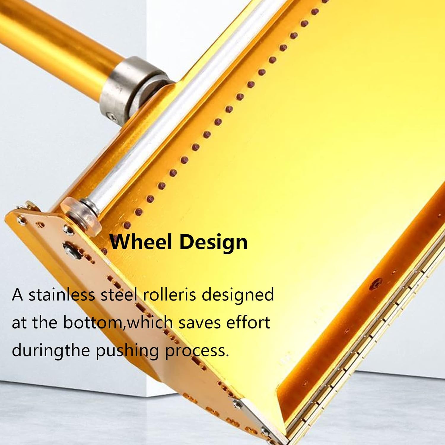 Drywall Taping Tools 9" Flat Finish Box Set+40''-63.8'' Extendable Handle 120° Aluminum Alloy Professional Drywall Flat Box, Wide Opening of Plate Cover for Easy Cleaning