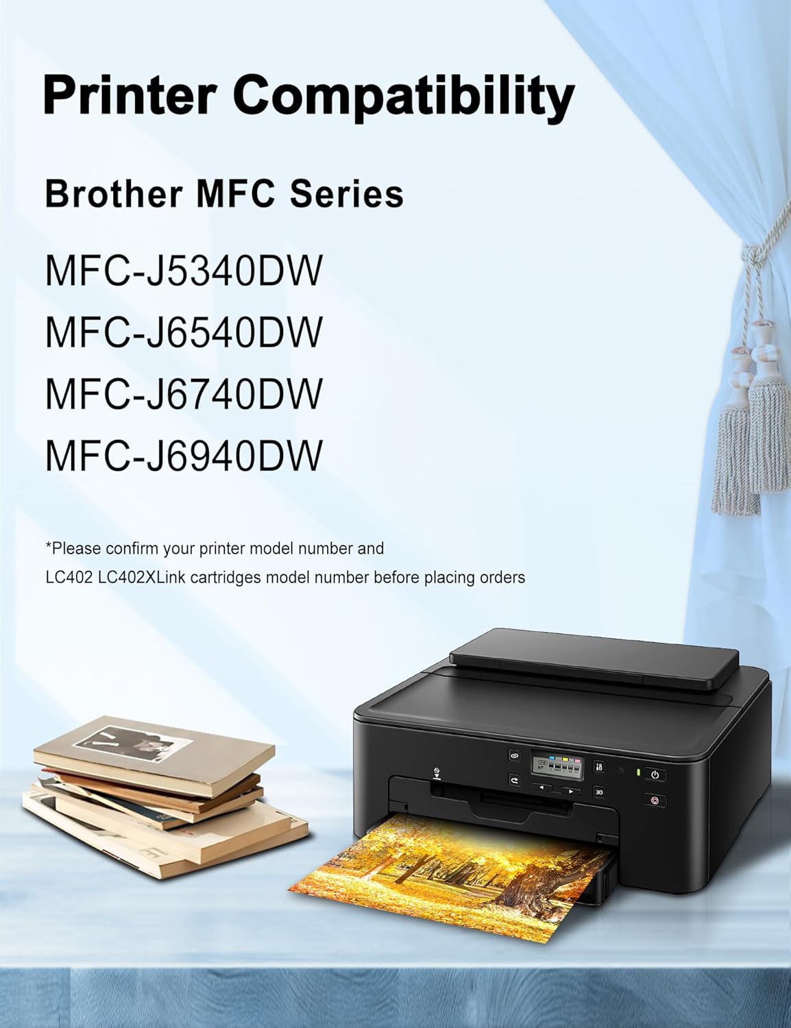 Miss Deer LC402 Ink Cartridges, Compatible Replacement for Brother LC402 LC 402 XL LC402XL High Yield Work for Brother MFC-J6540DW MFC-J5340DW MFC-J6740DW MFC-J6940DW Printer (4-Pack, BK/C/M/Y)