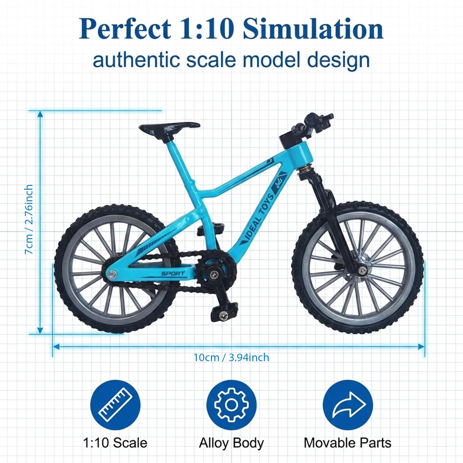 2 Pezzi Mini Finger Bikes,Bicicletta da Dito Finger Mountain Bike Bici da Dito Modello Mini BMX in Lega Creativa Finger Bike per Gli Amanti della Bicicletta, Ragazzi Ragazze Regalo