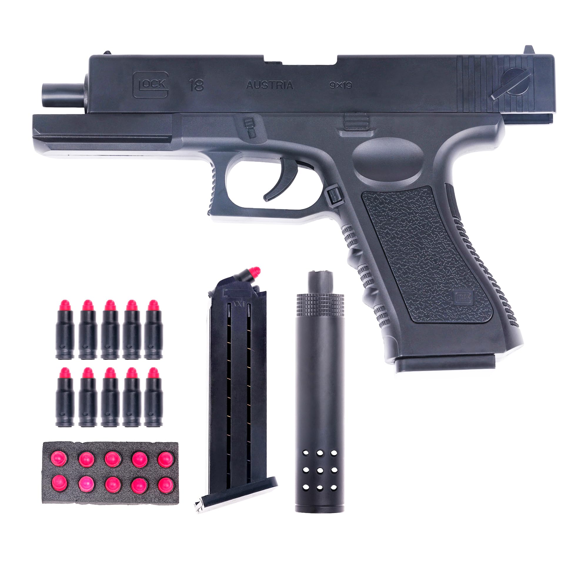 The GEX TOYS THERMALSHOT Soft Bullet Pistol Toy Gun | Pull Back Action with Jump EJECTING Magazine | Adventure & Fun Battle Action Kids Toy Gun Pistol - GYF_2001_Black (B0D9BBV1DY) Amazon Price History, Amazon Price Tracker