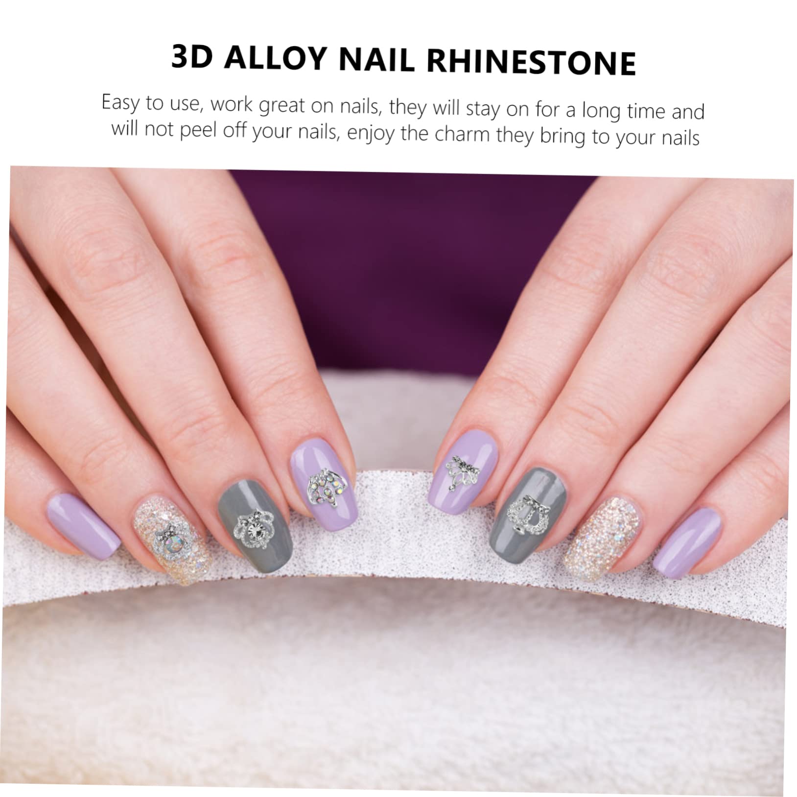 2 Set Decorazioni Unghie Con Charms Metallo Corone Per Nail Art Per Dazzling Design E Regali Creativi Per Donne E Ragazze 50 Pezzi*2