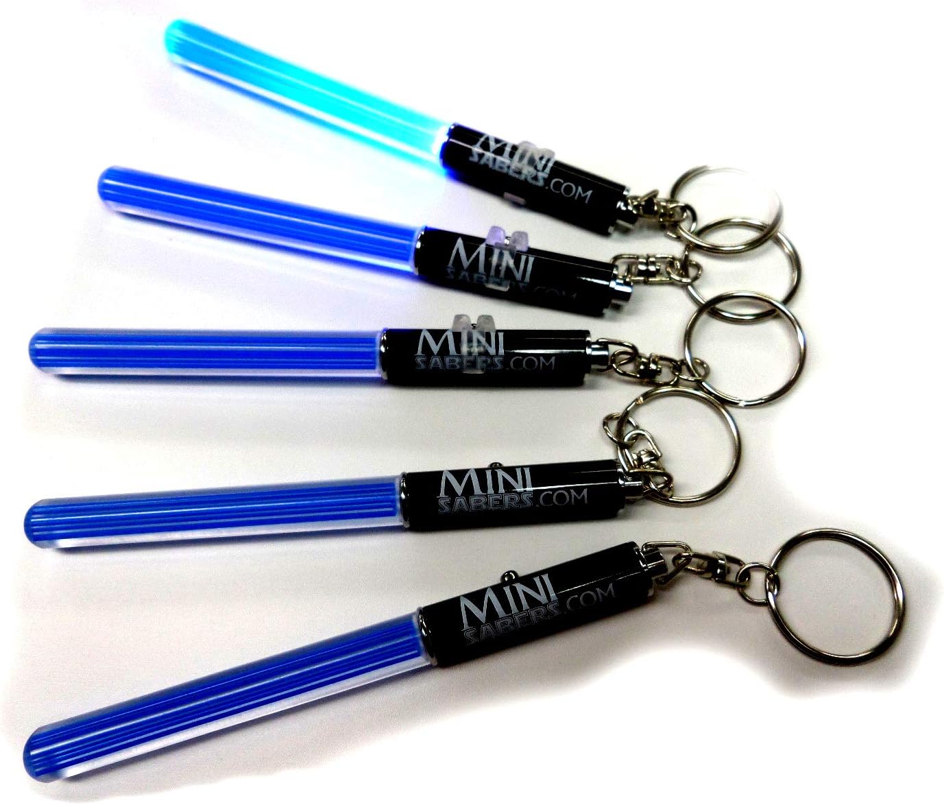 5x Mini Light Saber Keyring Party Clubs Light Sticks LED dance V. Cool RED, GREEN Or PINK (BLUE)