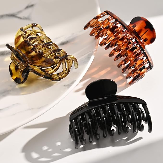 Pinzas de cabello de plástico paquete x3 2.5 pulg miniatura 5