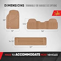 Vista 5 de Tapetes de goma FlexTough de 3 hileras, Beige