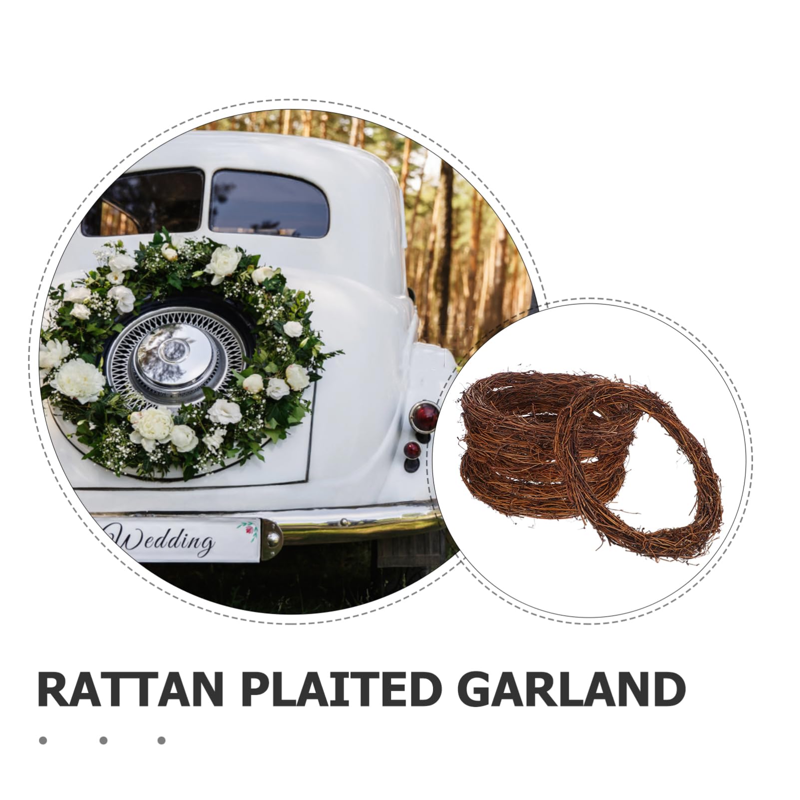 Blumengirlande 6stücke Rattan Handgewebt für Kränze zum Basteln