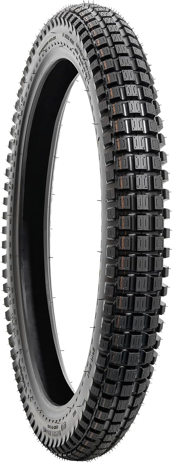 2 PCS 2.75-19 (4PR TT) Off Road Mini Dirt Bike Front/Rear Tires and 2 PCS Heavy Duty Inner Tubes Compatible with 2.75-19 Off Road Dirt Bike Pit Bike/Motorcycle Tires (P-042)