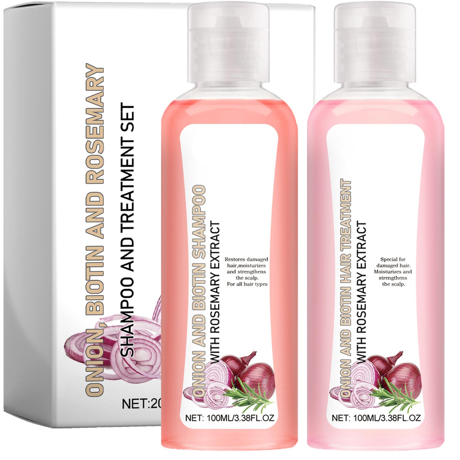 Amazon.com : Onion Biotin and Rosemary Shampoo & Treatment Set for