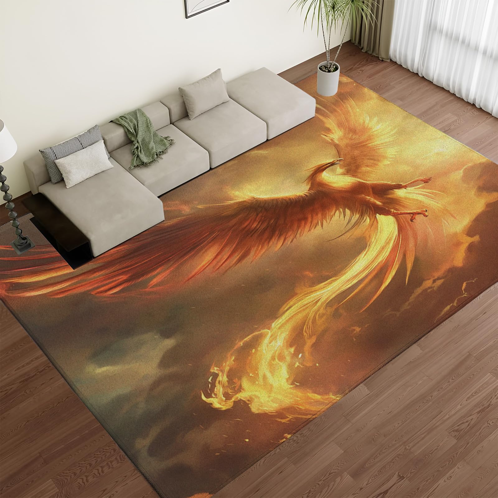 Tapis magnifiques phénix 240x300cm au design moderne de salon