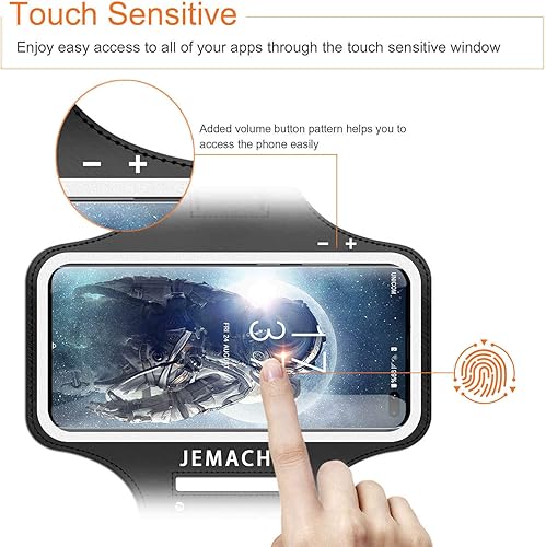 Miniatura 2 de Brazalete para Galaxy S25 S24, JEMACHE Gym Workouts Running Phone Arm Band para Samsung Galaxy S20 S21 S22 S23 S24 S25 5G se adapta a Otterbox
