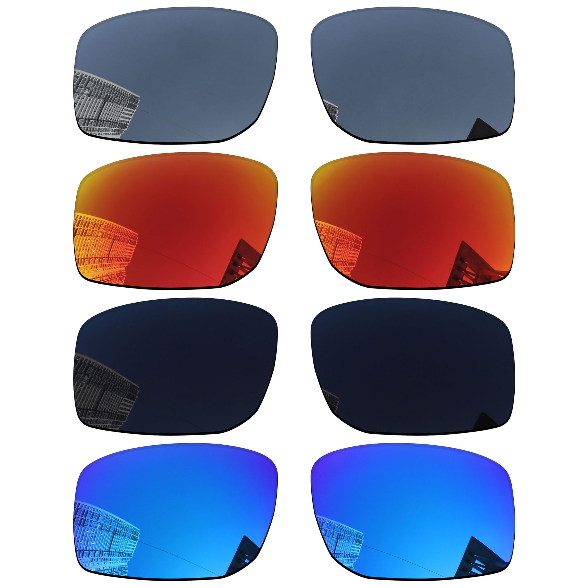 Acefrog 4 pares de lentes de repuesto polarizadas para Oakley Gibston OO9449 de 61 mm, ajuste perfecto, inastillable, antiarañazos, paquete económico