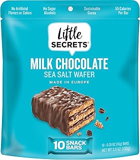 Little Secrets | Milk Chocolate Crispy Wafers | 10 Minis | Made in Europe | Nothing Artificial & No Sugar Alcohols | Sustainable Cocoa | 3.5 Ounce, Pack of 1