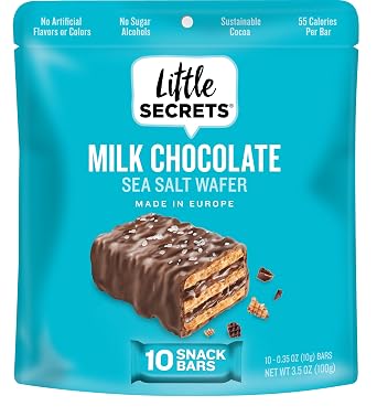 Little Secrets | Milk Chocolate Crispy Wafers | 10 Minis | Made in Europe | Nothing Artificial & No Sugar Alcohols | Sustainable Cocoa | 3.5 Ounce, Pack of 1