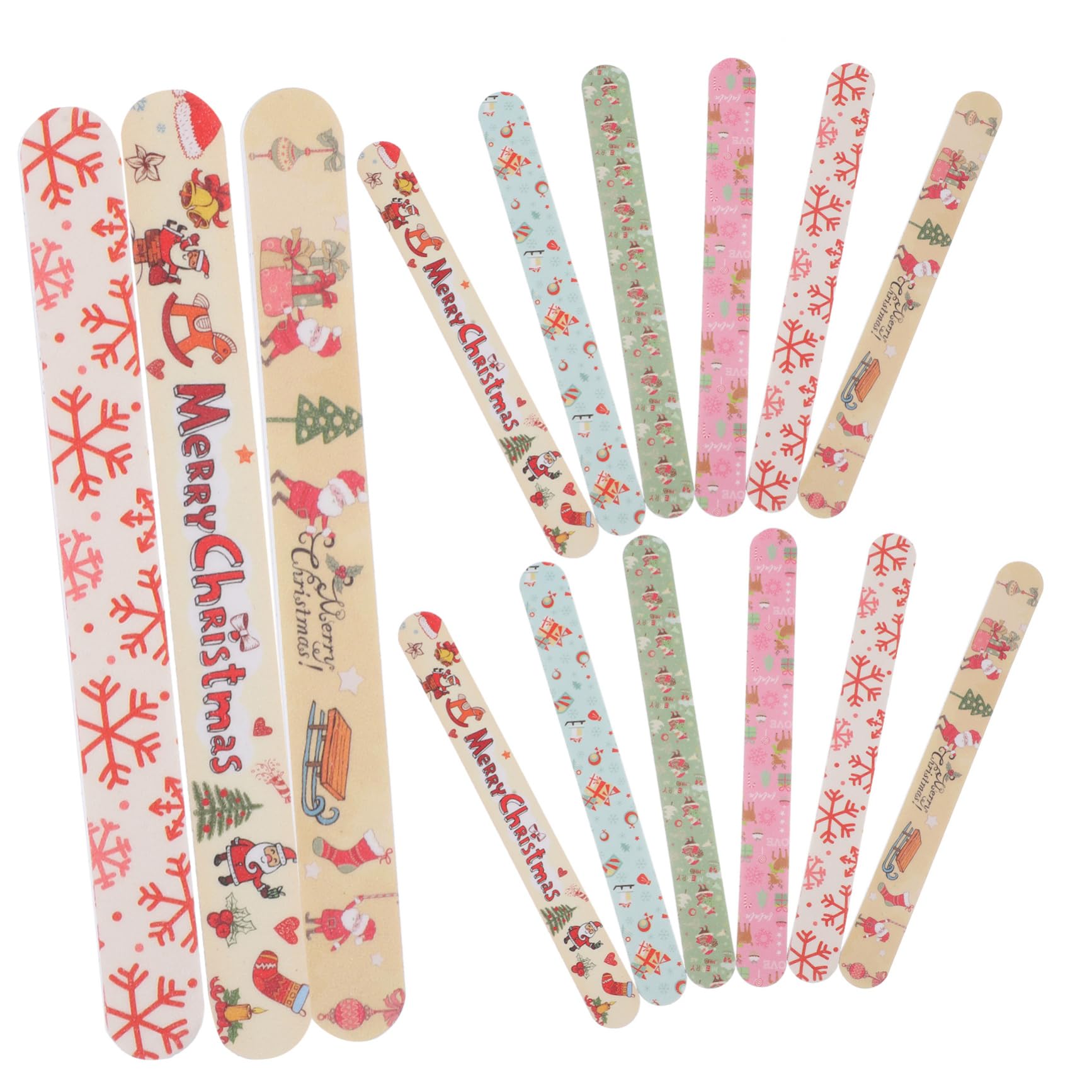 Beaupretty Lot de 5 Limes à à Motif de Noël Bloc Polissoir pour Le Soin Des Pièces X 5