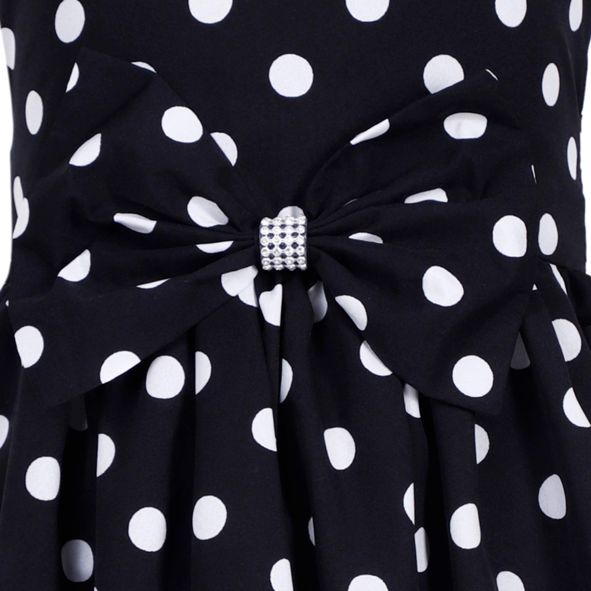 Giggles Creations Baby Girls' Bodycon Midi Frock (GiGG-25-Black-9-10YEARS_Black & White_9-10 Years) 3