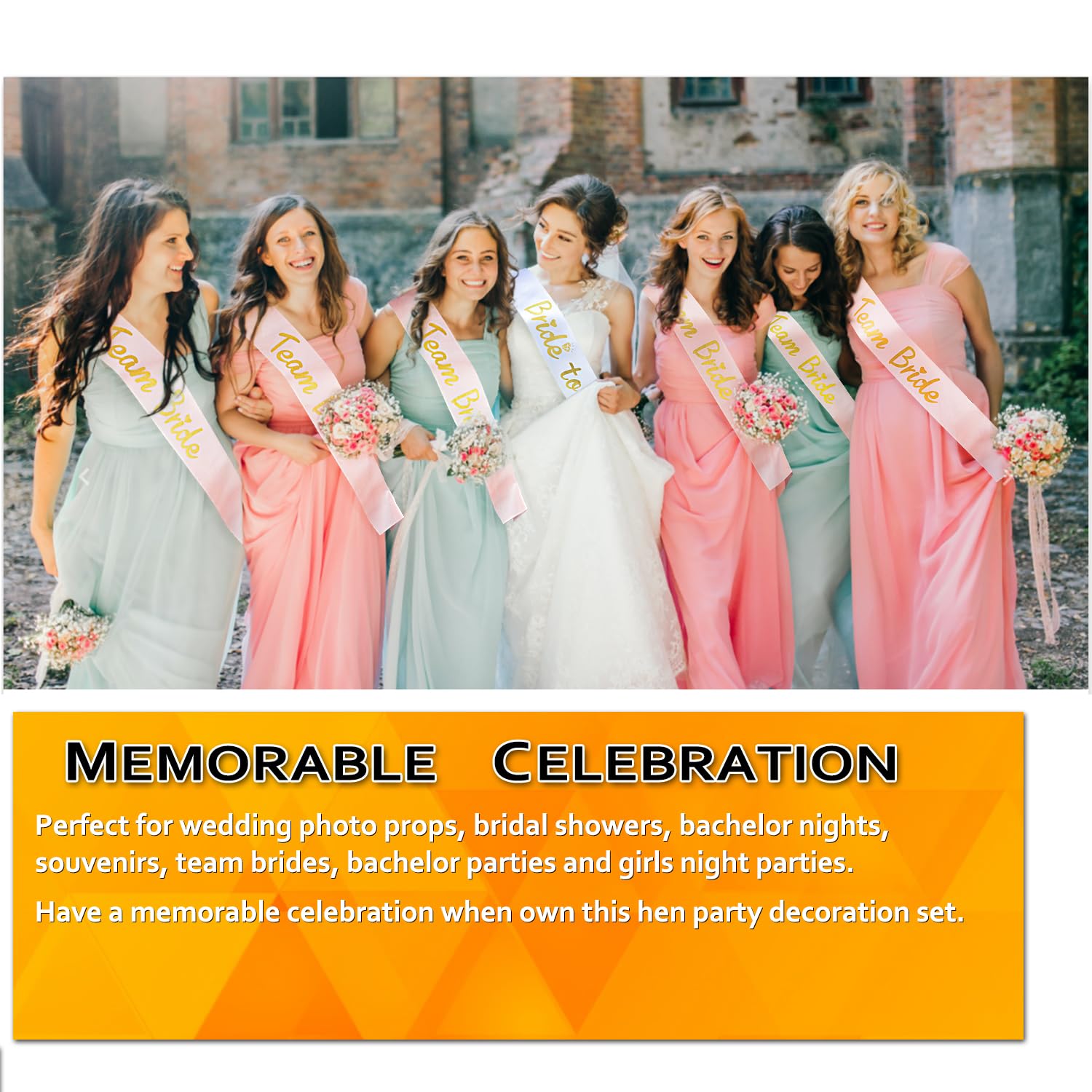 Set 24 Pezzi Addio Al Nubilato | Fasce Team Bride E Velo Sposa | Accessori Festa Sposa E Amiche - Foto 9