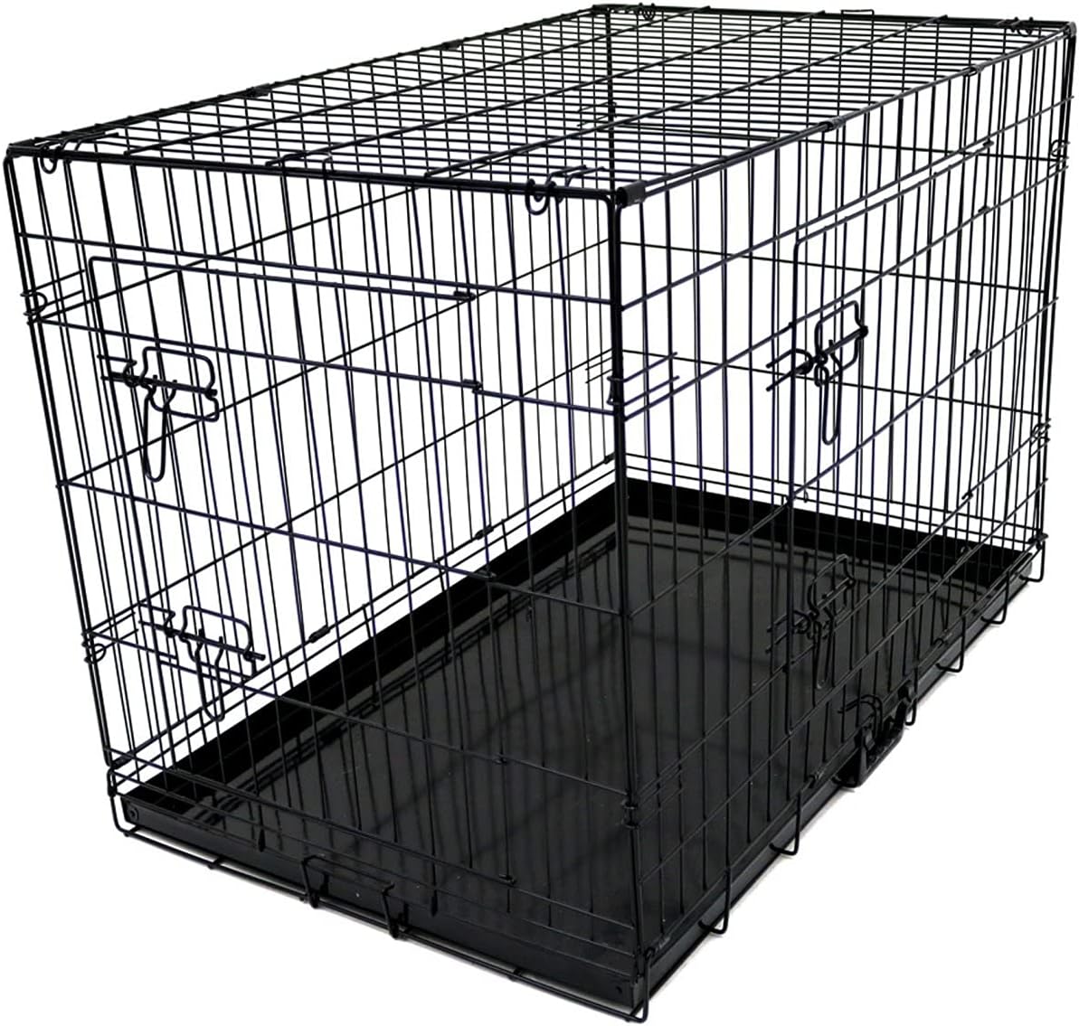 Oypla 36" Folding Metal Dog Cage Puppy Transport Crate Pet Carrier