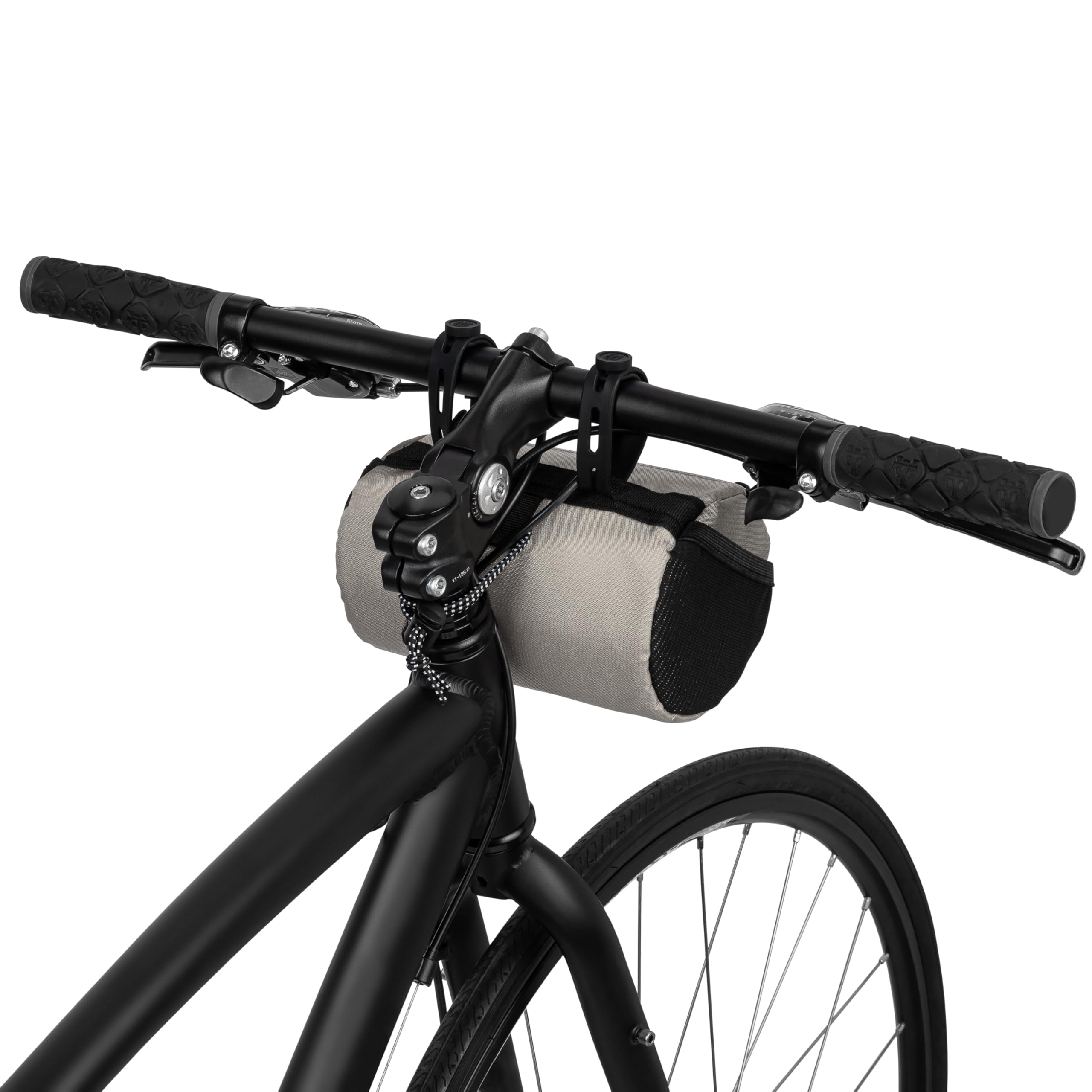 Oso Supply Co Bolsa para manillar de bicicleta, carcasa rígida resistente al agua con cremallera de acceso rápido, bolsillos laterales de malla y amplio almacenamiento, ideal para ciclismo, viajes y
