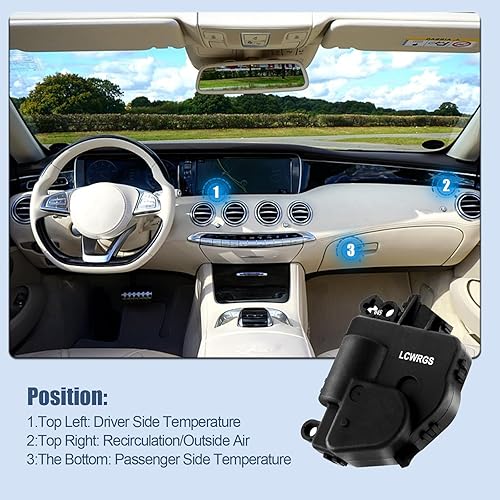 Miniatura 4 de LCWRGS Actuador de puerta de mezcla HVAC compatible con Jeep Grand Cherokee 2011 2012 2013, Dodge Durango 2011-2013, actuador de puerta de aire de