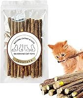 Vista 1 de Silvervine Sticks para gatos, 10 unidades, Silvervine y Matatabi Juguetes de hierba gatera, palitos masticables para gatos aburridos