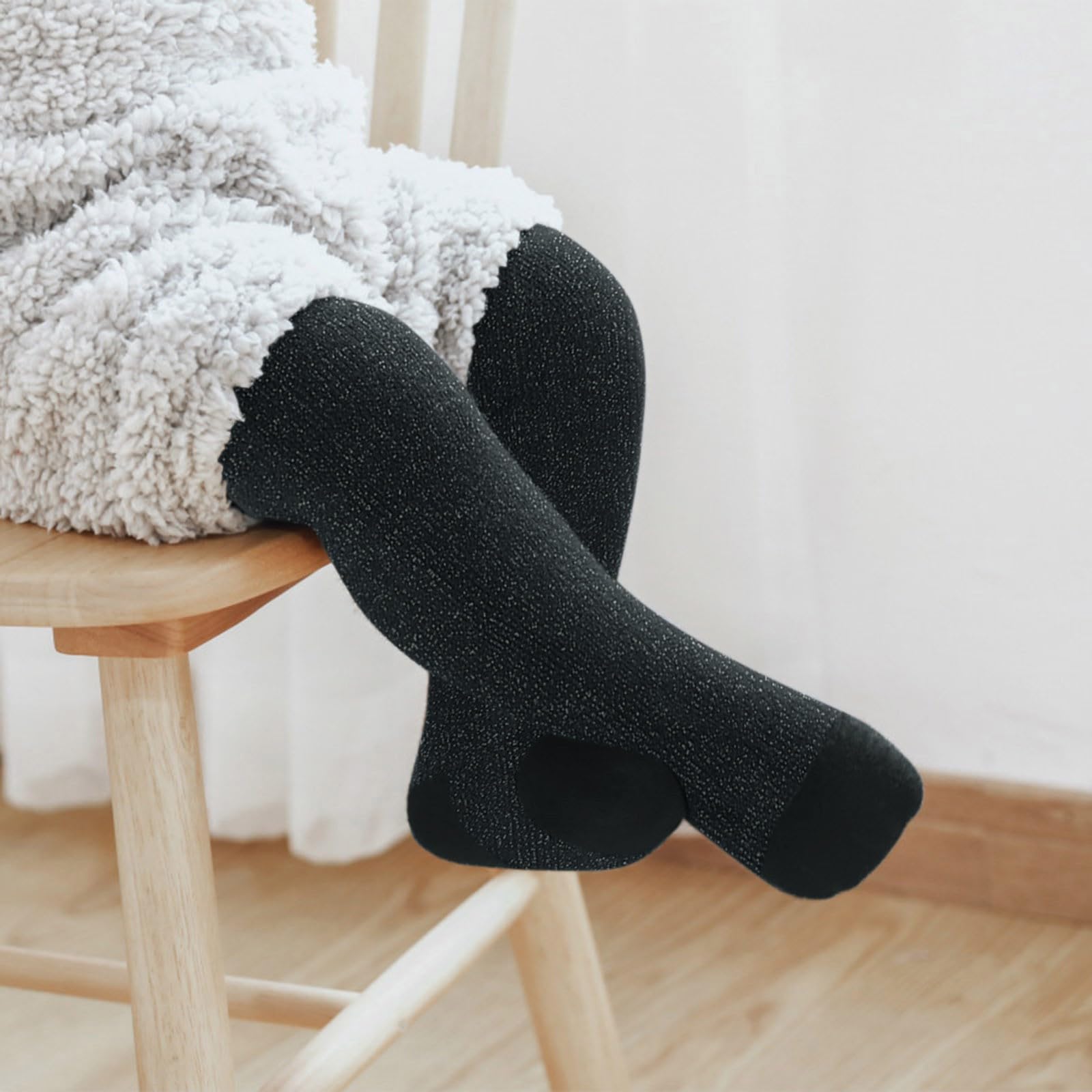 Toddler Baby Girls Cotton Lined Tights Kids Solid Warm Knit Leggings Infant Stretchy Pantyhose Thick (Grey, 6-12 Months)