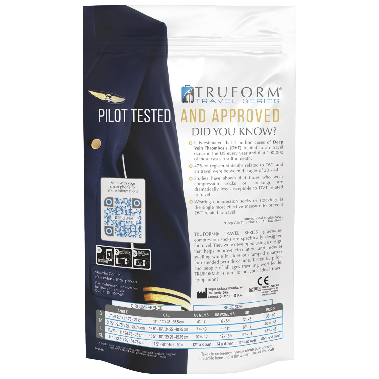 Truform Travel Compression Socks for Men and Women, 15-20 Knee High Over Calf Length, Brown, Large - Image 4