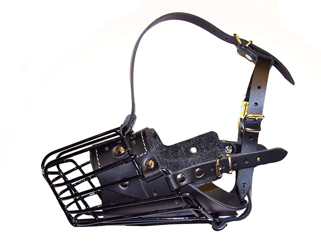 L&J Pets UK Bozal de Perro de Cesta Fuerte de Alambre de Metal para Doberman, Malinois y Otros Perros