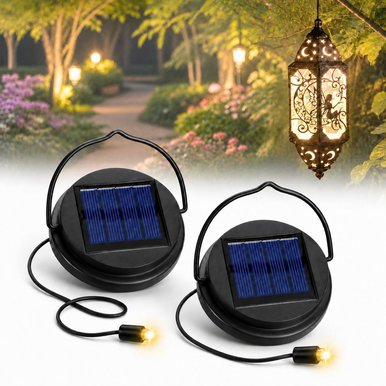 Solar Light Replacement Top Parts Kit, 400mAh Small Outdoor Replacement Solar Lighting Part for Garden Lanterns, Watering Can Decor, Easy Install Solars Lights for Outdoor Lantern
