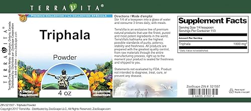 Miniatura 3 de TerraVita Triphala Polvo (4 oz, ZIN 521557)
