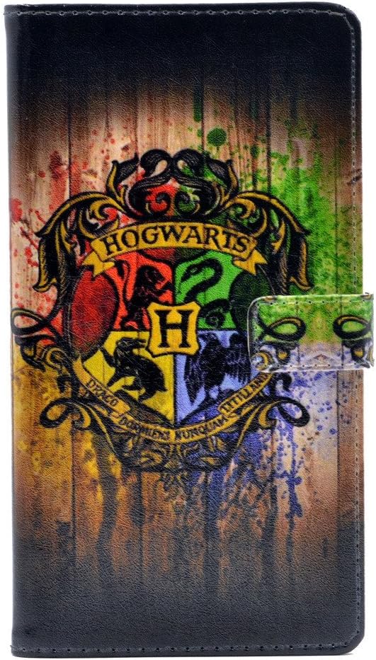 YHB Galaxy S9 Plus Case Hogwarts Watercolor Art Pattern Leather Wallet Credit Card Holder Pouch Flip Stand Case Cover for Samsung Galaxy S9 Plus