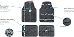FH Group Heavy Duty Tall Channel F11311BLACK Rubber Floor Mat Black Full Set Trim to Fit