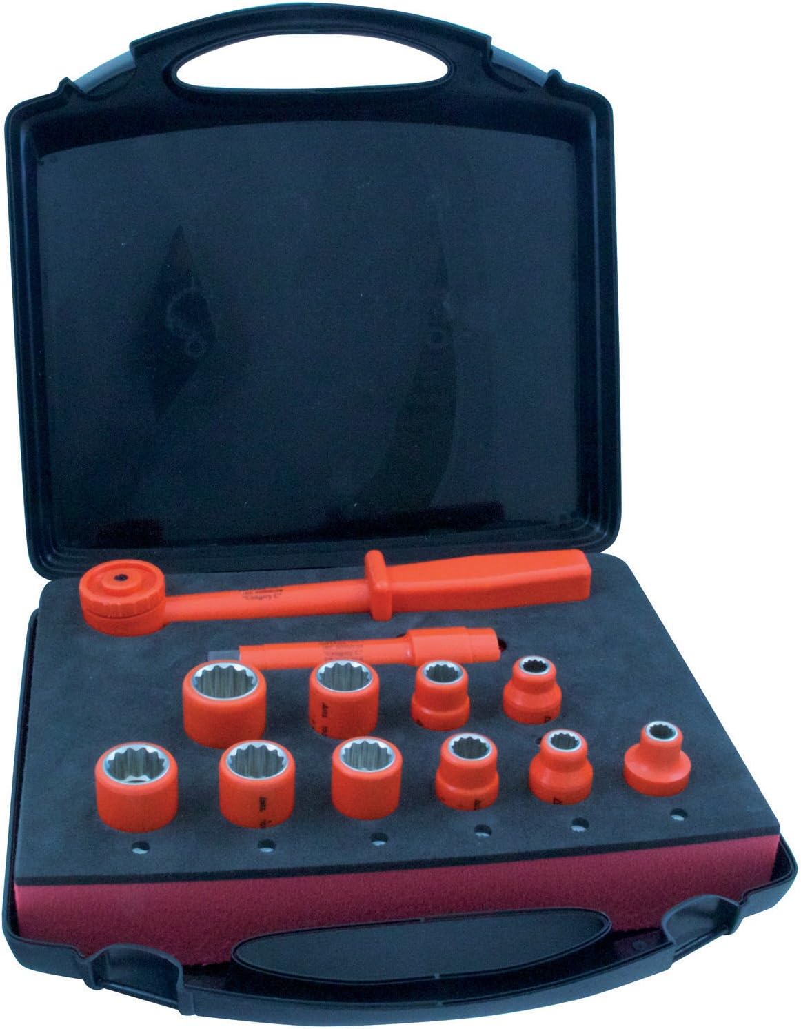 CH Hanson USC03100 Insulated 1/2-Inch Square Drive Socket Set, 12-Piece