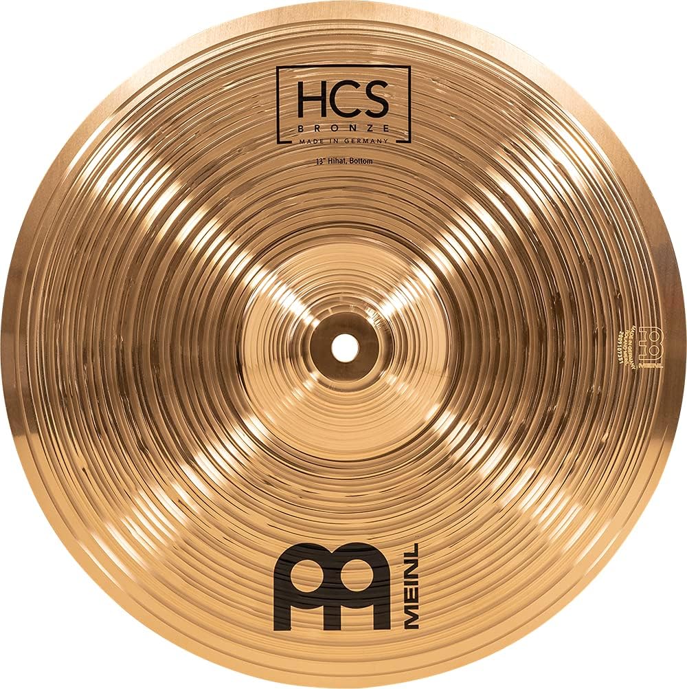 13” Hihat (Hi Hat) Pair – HCS Traditional Finish Bronze for Drum Set, Made In Germany, 2-YEAR WARRANTY