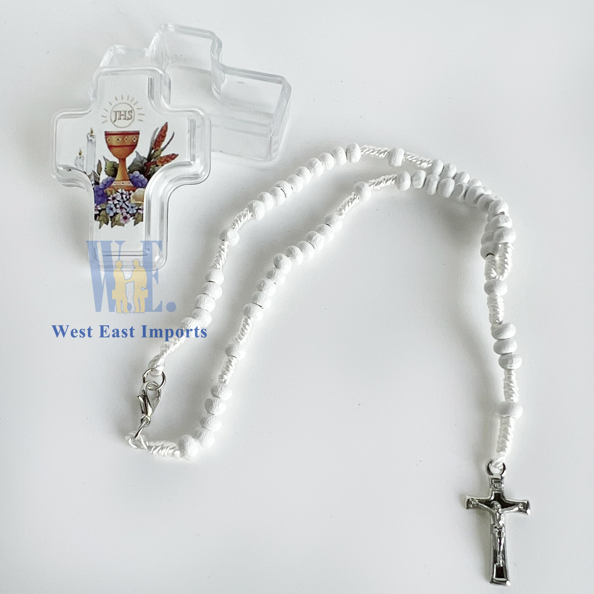 Amazon.com: WE 12 Pcs First Holy Communion Wood Rosaries in cross