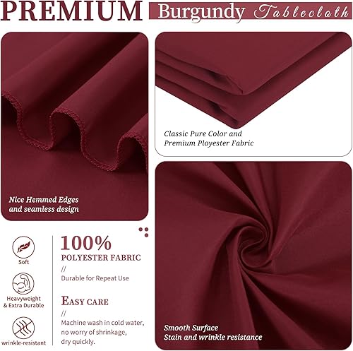 Miniatura 354 de Paquete de 8 manteles redondos blancos de 90 pulgadas, manteles redondos de poliéster lavables para mesa de tela decorativa resistente a