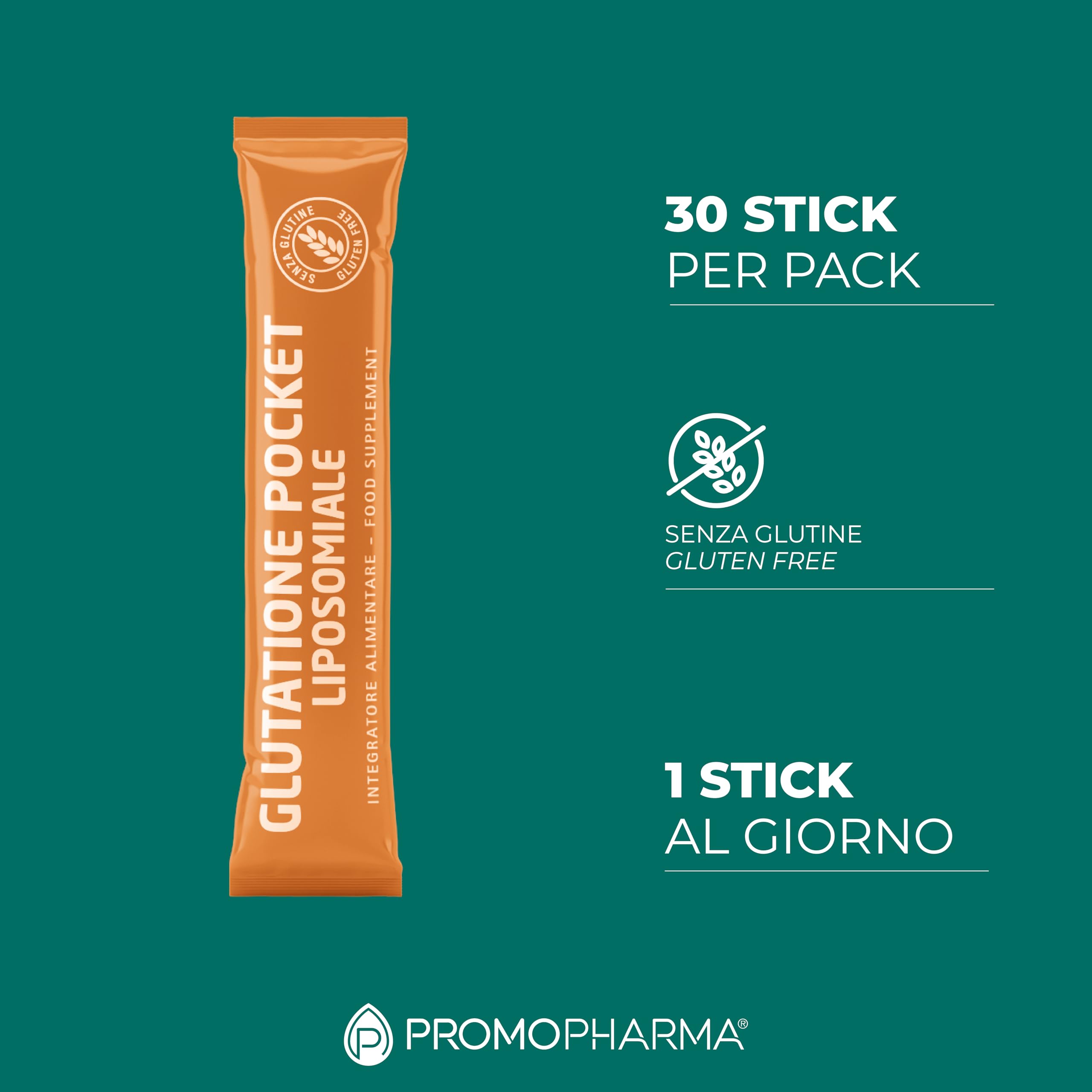 Glutatione Pocket - Integratore Antiossidante Liposomiale – Azione Detox e Anti-Aging – Utile per Sportivi e per il Benessere Cellulare - Formula potenziata con Cardo Mariano e SAMe – 30 stick da 2 g