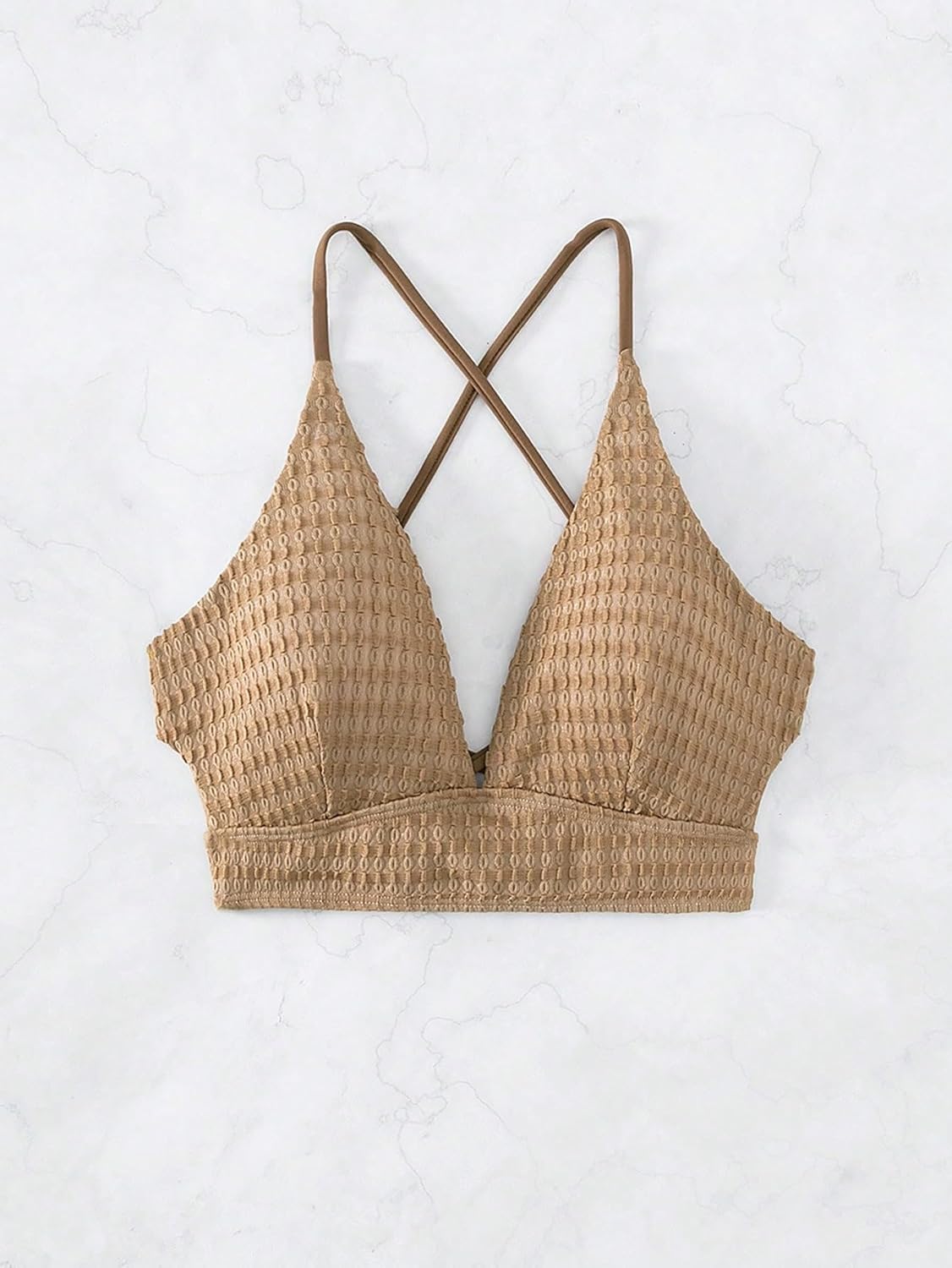 SOLY HUX Women's Criss Cross Lace Up Back Bikini Top Swimsuit Bathing Suit Tops - Image 3