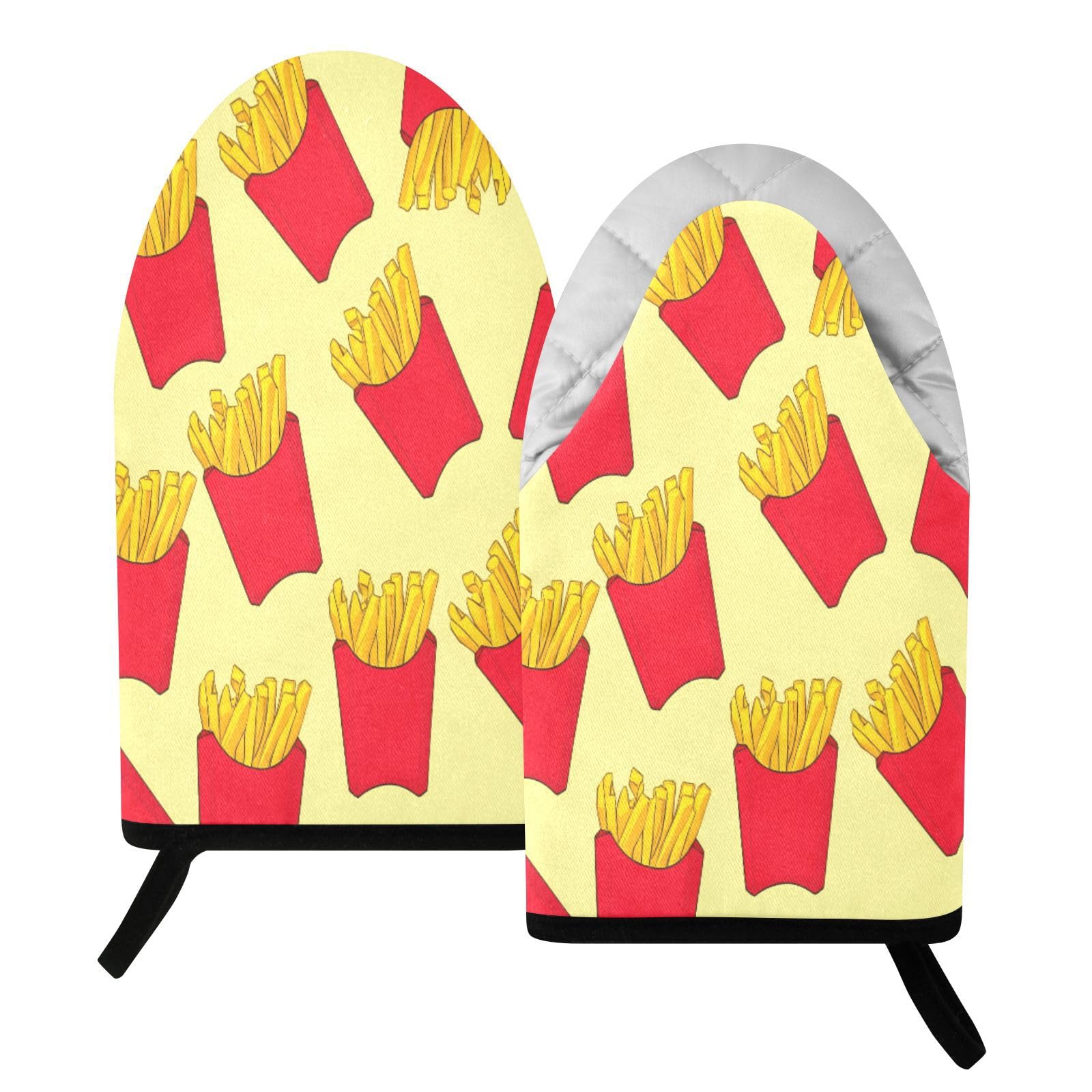 BURSTDDY French Fries Oven Mitt,Heat Resistant Kitchen Mitts for Cooking