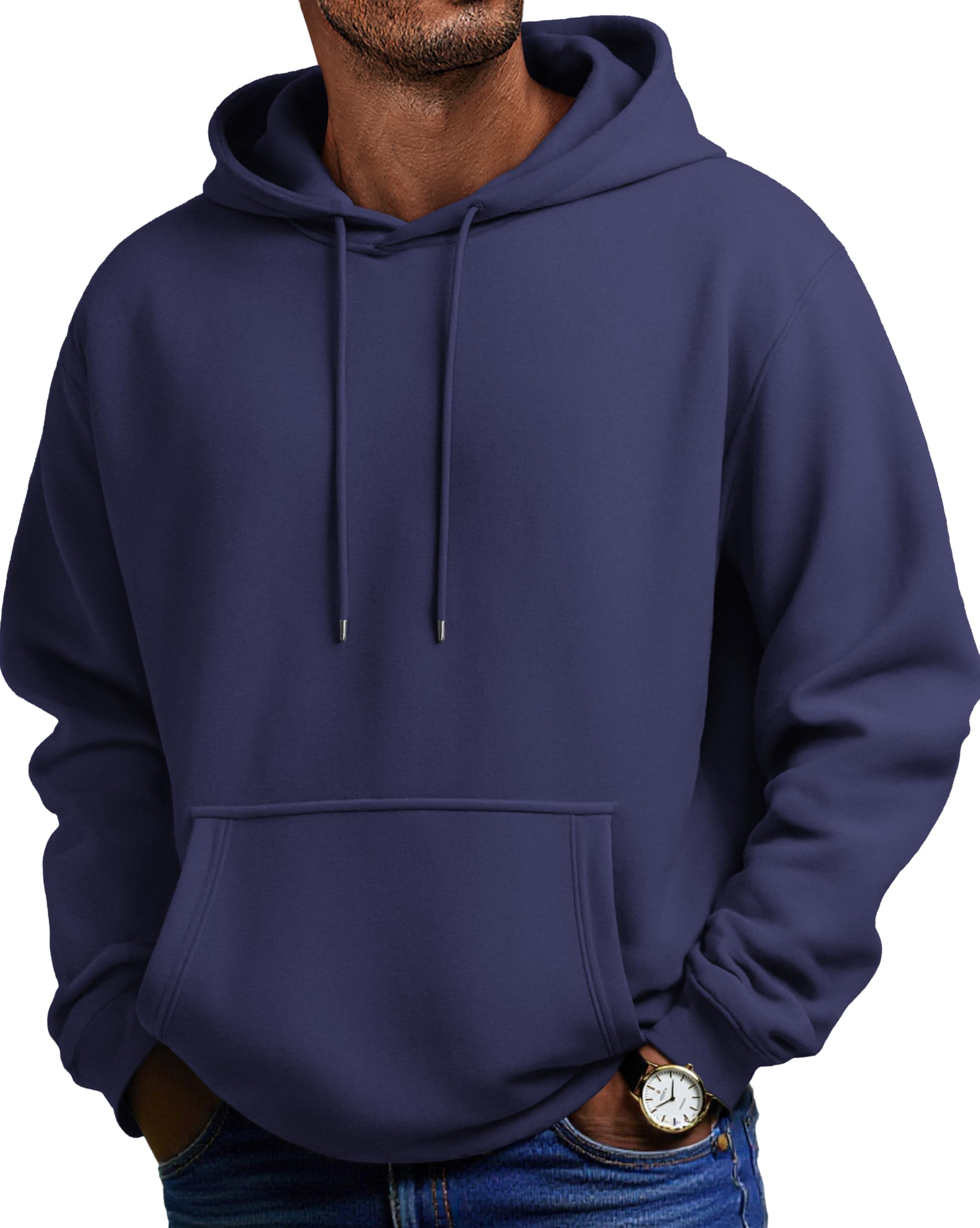 COOFANDY Felpe con Cappuccio Uomo Maniche Lunghe
