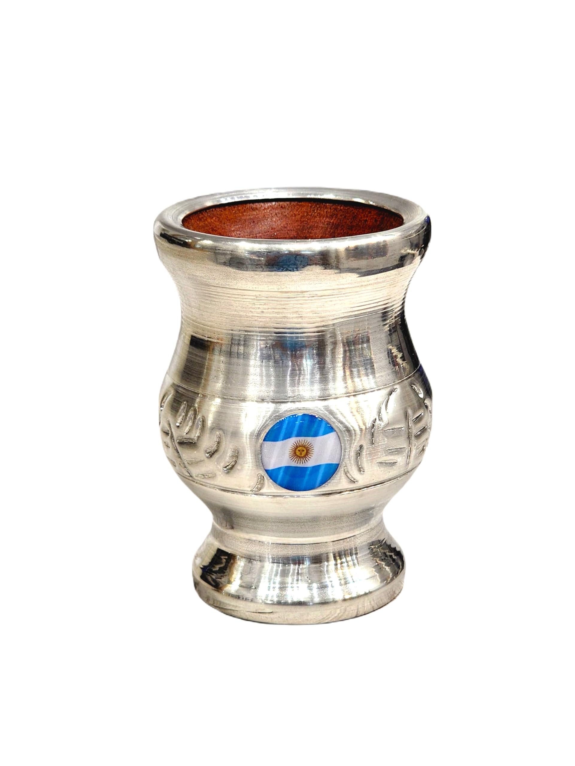 Yerba Mate Cup Classic argentina opaca, realizzata a mano in legno naturale per pane con rivestimento in acciaio inox opaco con lampadina pappagallo, Gourd mate Cup