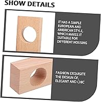 Vista 2 de Cabilock Soporte de poste romano Armario de madera, estantes de madera, base de madera, soporte de extremo de madera, soportes de varillas