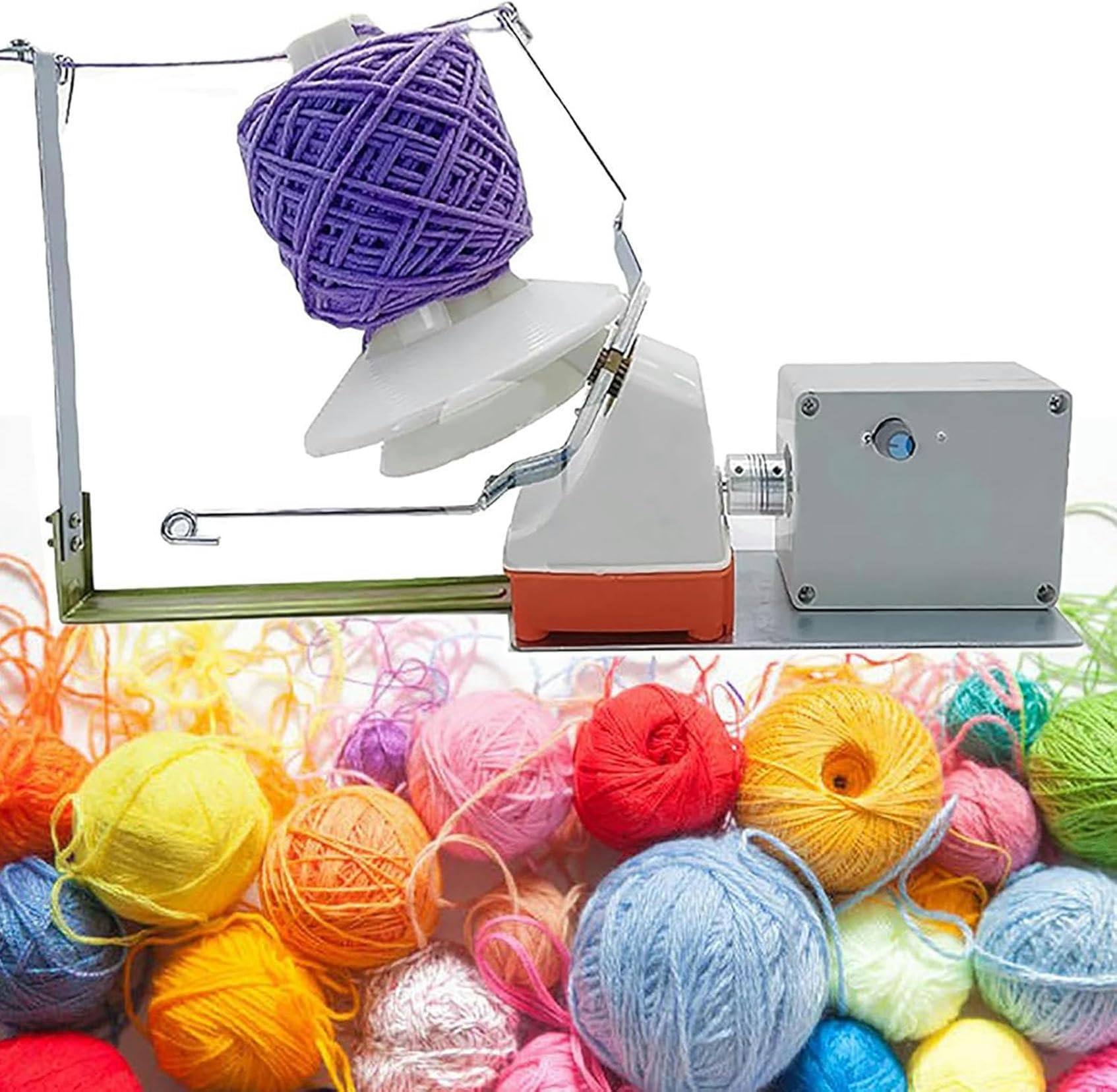 Elektrogarnkugel Wickler - Dose 500 G Garnkugeln, Automatische Strickrollengarnwickler, Großer Garnkugel -Wickler, Haushaltsgarn -Verdrehungsmaschine, Steuern Sie Die Wickelgeschwindigkeit