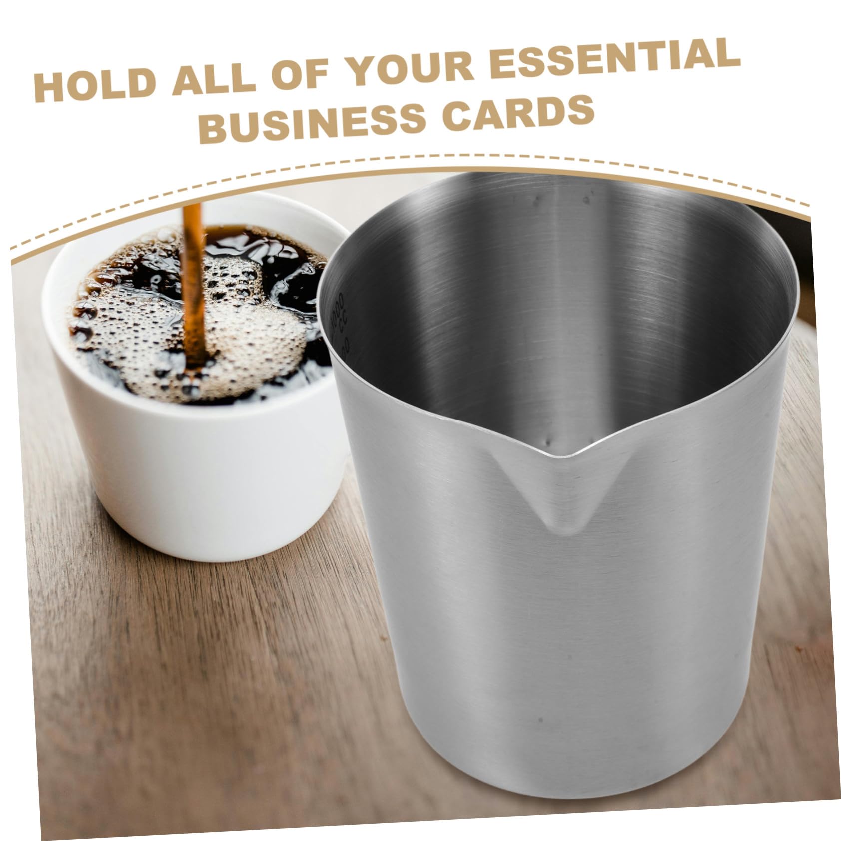 NOLITOY Jarra Taza Medidora para Espumar Leche de Acero Inoxidable Capacidad de 1000ml Asa y Pico Antigoteo Adecuado para Hacer Latte Art y Espresso