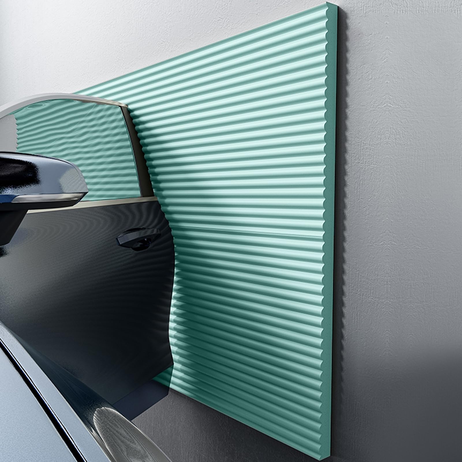 Generico Protezione paraurti per Portiere Auto in Morbida Schiuma - Imbottitura autoadesiva AntiGraffio per pareti di Garage, Verde, 78,7'' x 11,8'' (2 Pezzi) - Protegge
